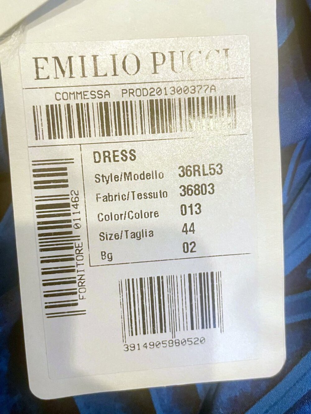 Emilio Pucci Blue Geometric Print Silk Ruched Mock Neck Mini Dress NWT 44 10 - Picture 9 of 16
